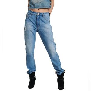 ONE TEASPOON Ciao Blue Awesome Baggies Straight Leg Jeans Size 27